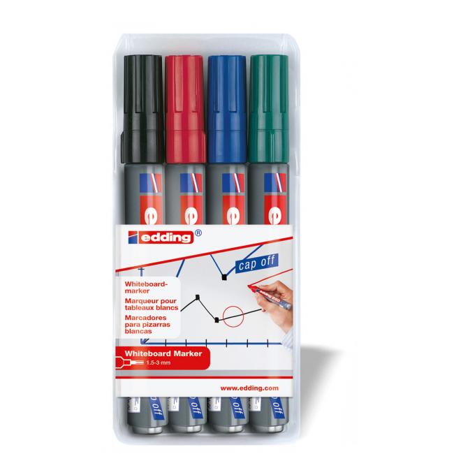Set of edding 250/4S whiteboard markers
