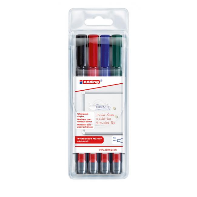 [ED036194] Set of edding 361/4S whiteboard markers