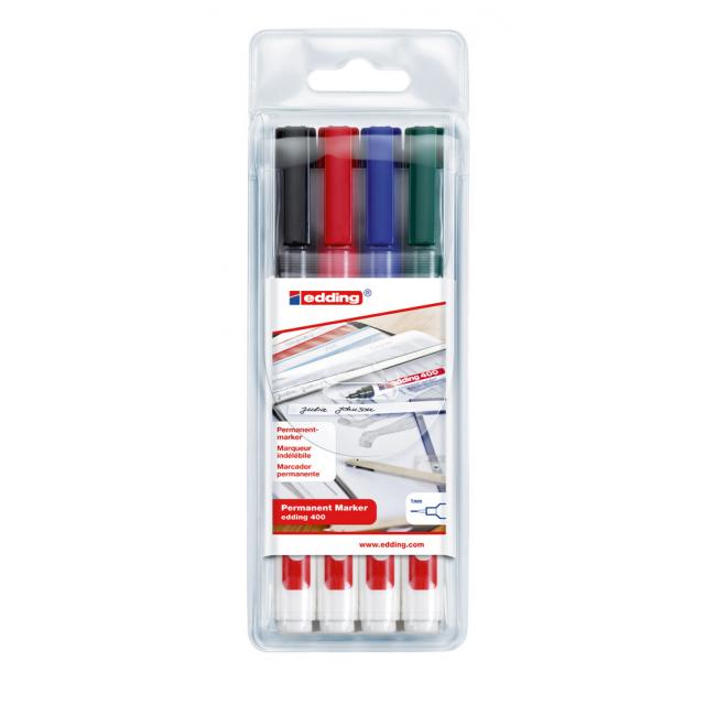 Set of permanent markers edding 400/4S