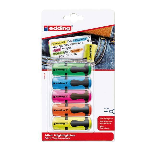 Set of mini highlighters edding 7/5S