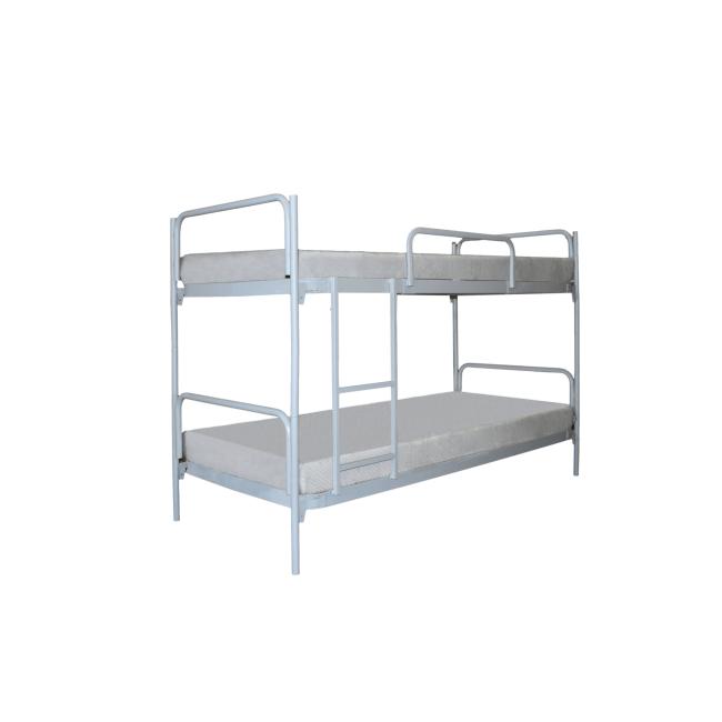 Folding metal bed, bunk, h.150 x d.216 x h.95 cm, gray RAL 7035