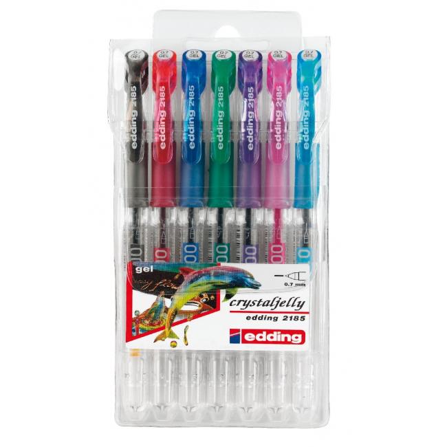 Set of gel rollers edding 2185/7S standard colors