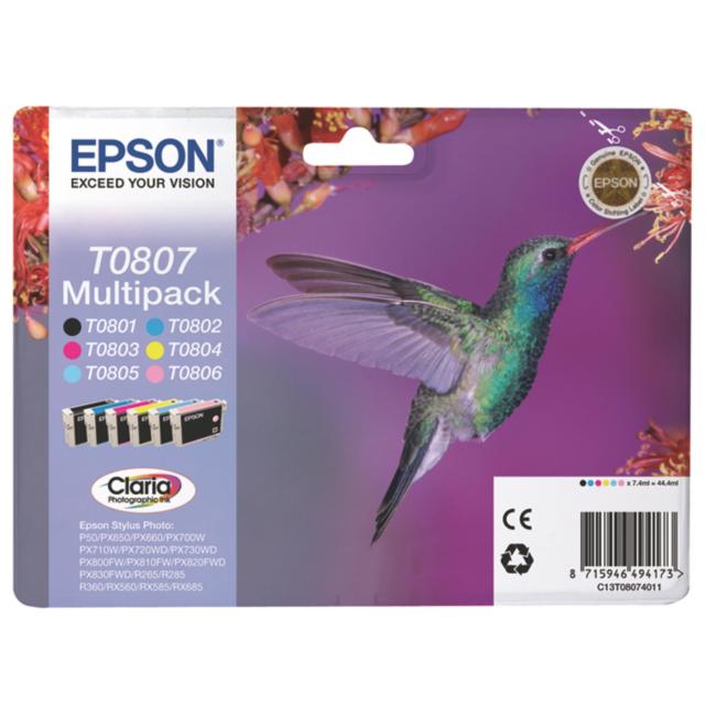 [EP003545] Ink cartridge Epson C13T080740 CMYK+LC+LM multipack for SP R265/R285/R360
