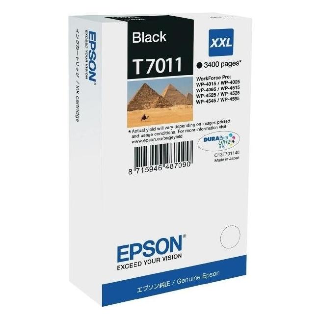 Atramentová kazeta Epson T7011 čierna XXL C13T701140 pre WP4000/WP4500 (3 400 strán)