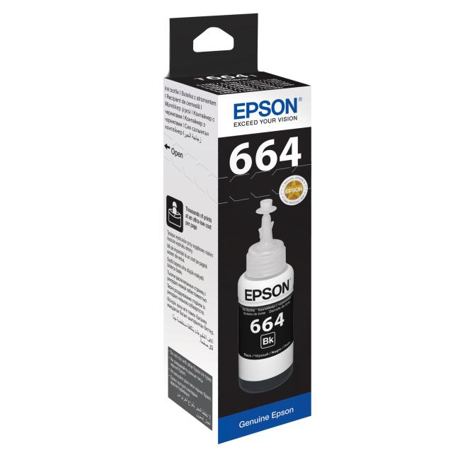 Ink cartridge Epson C13T66414A black for L100/L200/L300/L1300/L355/L365/L386 (4,000 pages)