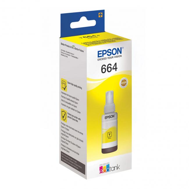 Ink cartridge Epson C13T66444A yellow for L100/L200/L300/L1300/L355/L365/L386 (4,000 pages)