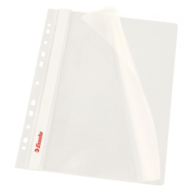 Esselte VIVIDA white Euro-perforated PVC quick binder