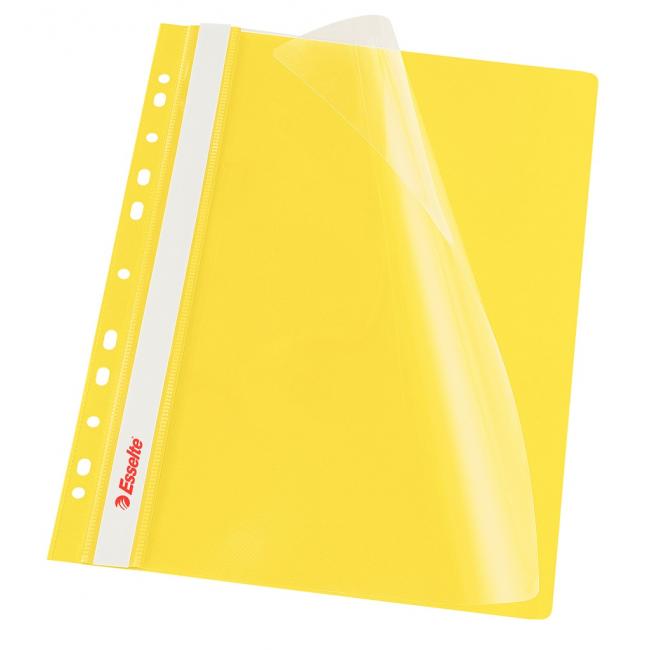 Esselte VIVIDA yellow Euro-perforated PVC quick binder