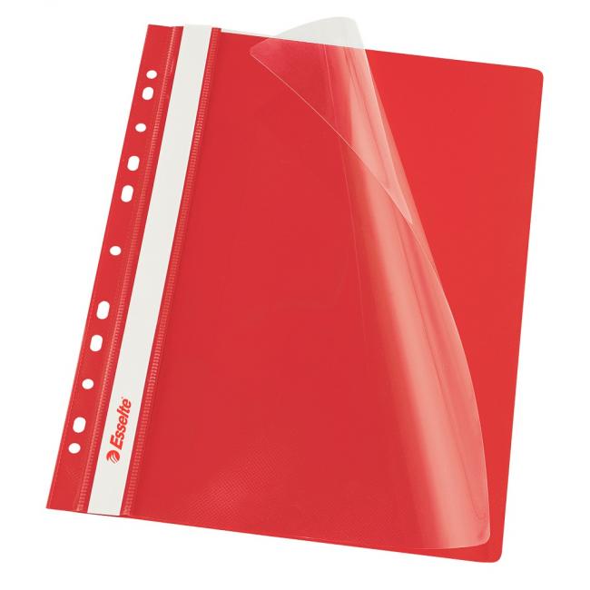 Esselte VIVIDA red PVC quick binder with euro perforation