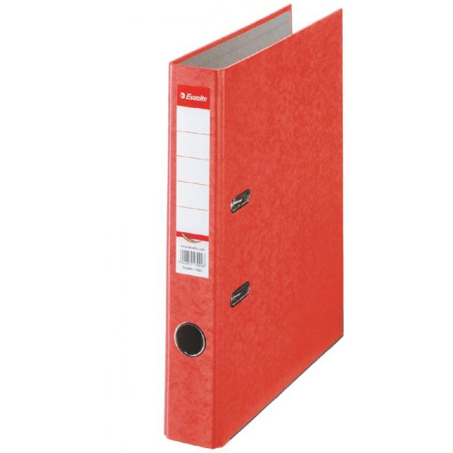 [ES017921] Esselte Rainbow 5cm red lever folder
