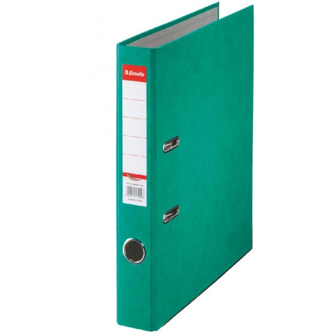 [ES017922] Esselte Rainbow 5cm green lever folder