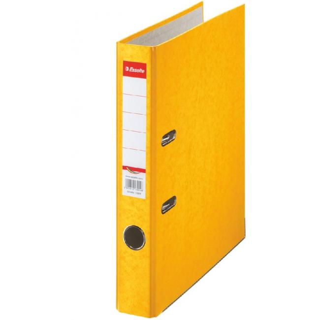 [ES017923] Esselte Rainbow 5cm yellow lever folder