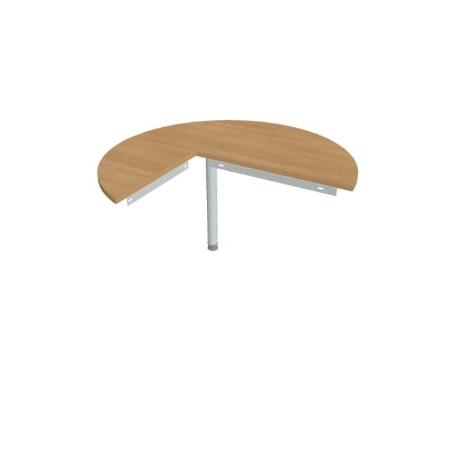 Additional Gate table, right, 120x75.5 cm, oak/metal