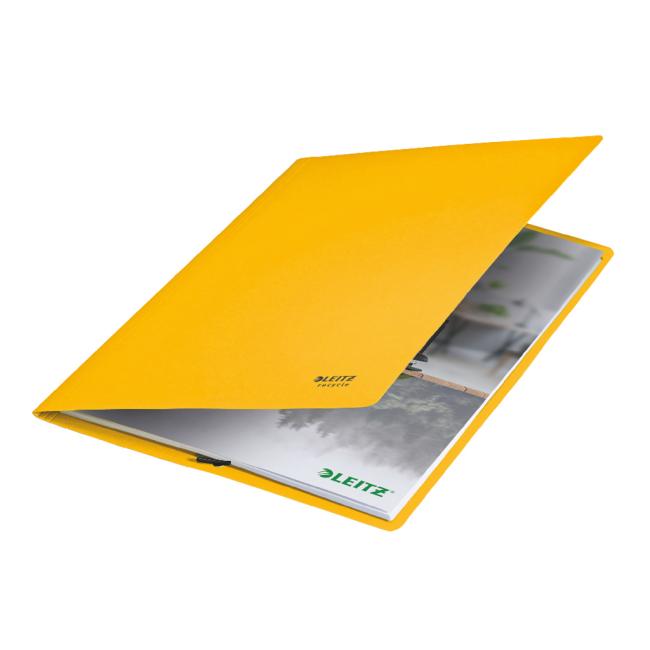 [ES080015] Cardboard packaging with rubber band Leitz Recycle yellow