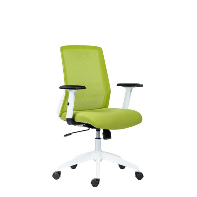 [AN102010] Office chair Novello White green