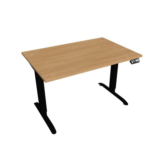 [ON120441] Motion desk, PO, 2S, 120x70.5-120.5x80 cm, oak/black