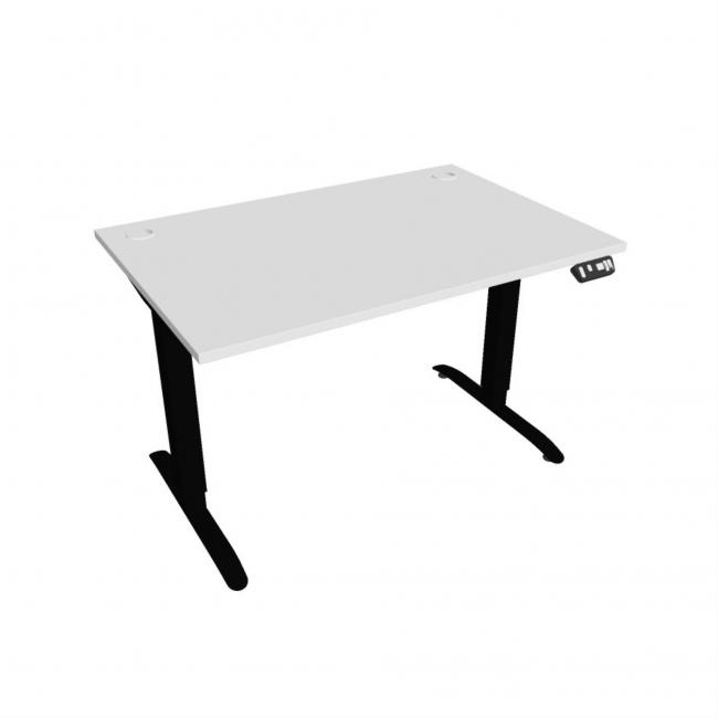 [ON120491] Motion desk, PO, 2S, 120x70.5-120.5x80 cm, white/black