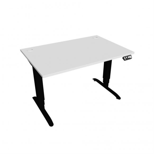 Motion desk, PO, 3S, 120x61 - 128x80 cm, white/black