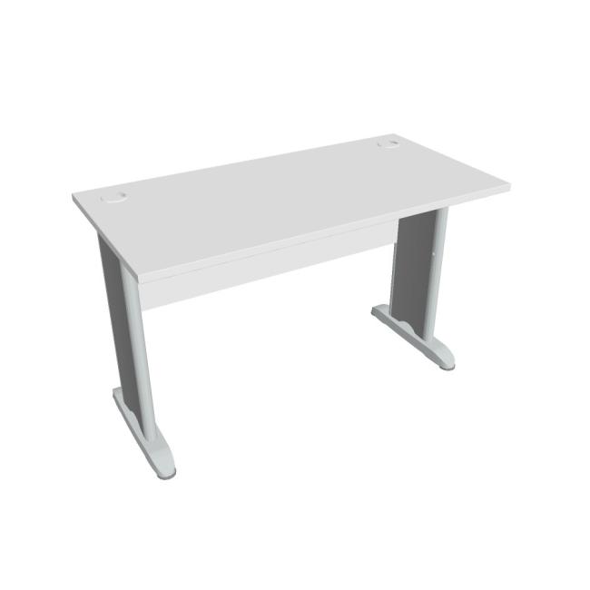 Cross work table, 120x75.5x60 cm, white/metal