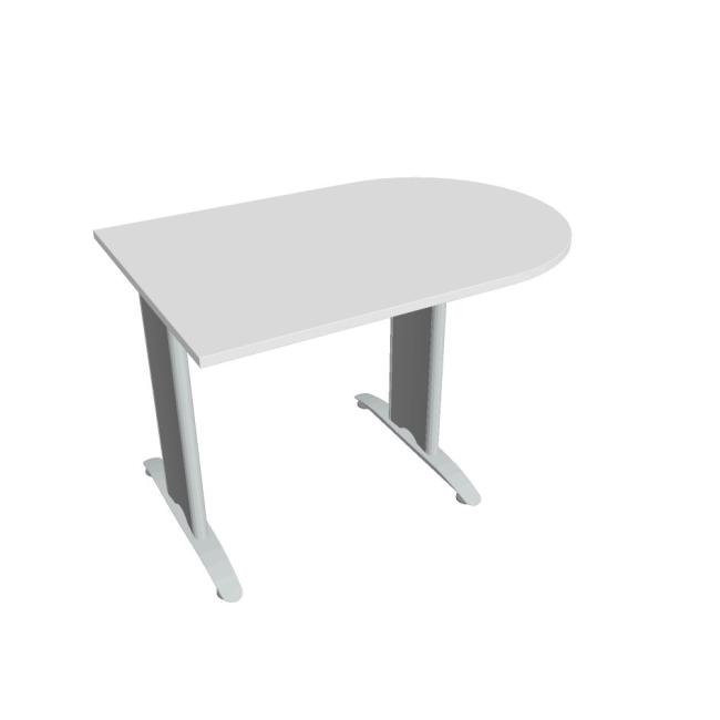Additional table Flex, 120x75.5x80 cm, white/metal