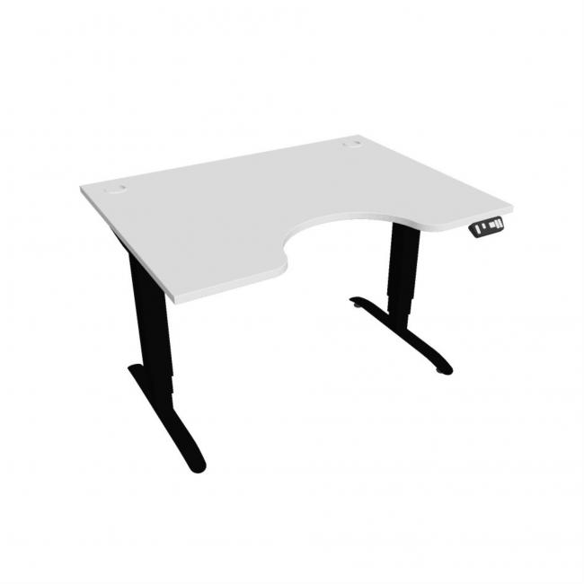 [ON124191] Motion Ergo desk, PO, 3S, 120x61-128x90 cm, white/black