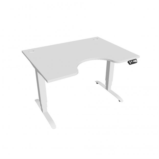 [ON124193] Motion Ergo desk, PO, 3S, 120x61-128x90 cm, white/white