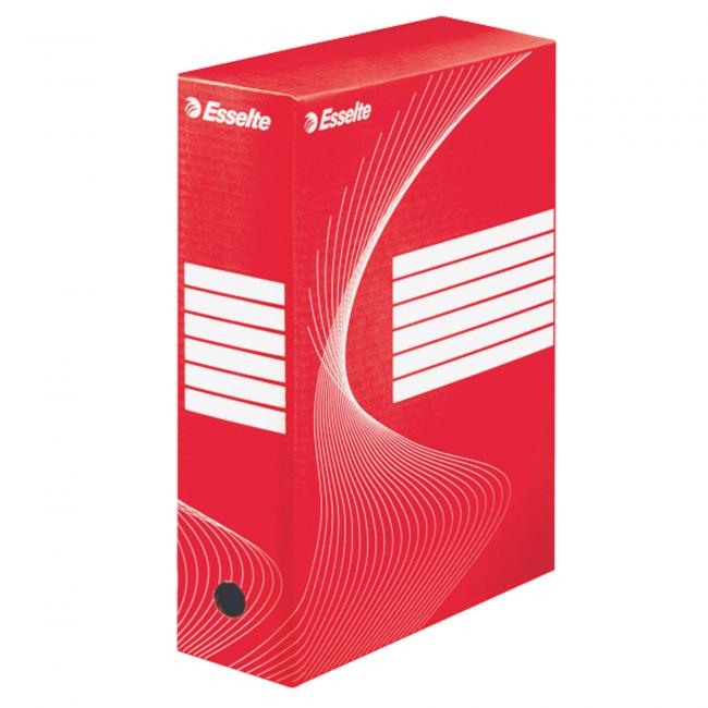 Archive box Esselte 100mm red/white