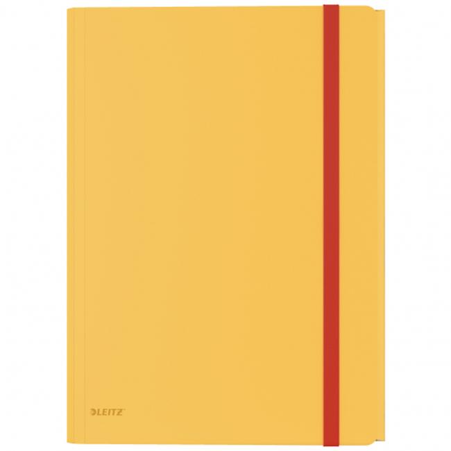 Leitz Cozy soft plastic cover with rubber band with inner pocket, warm yellow