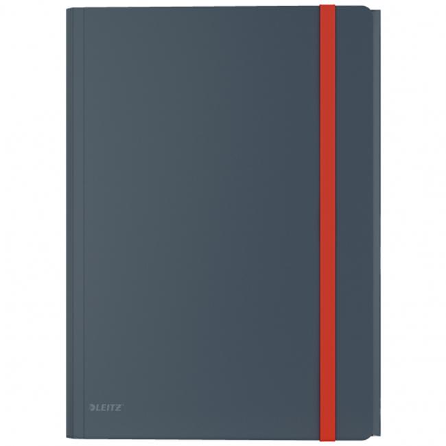 Leitz Cozy soft plastic cover with rubber band with inner pocket, velvet gray;