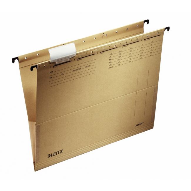 Leitz ALPHA hanging case with brown sides