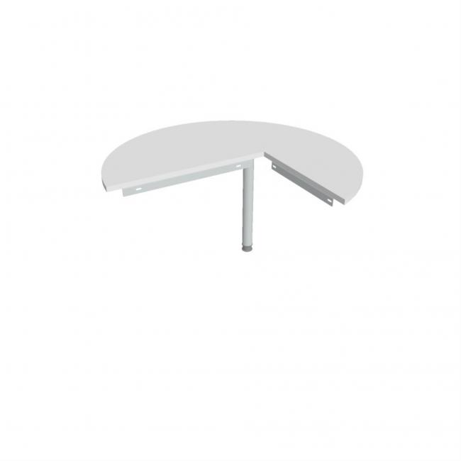 Additional table Gate, left, 120x75.5 cm, white/metal