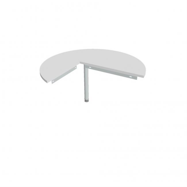 Prídavný stolík Brána pravá, 120x75,5 cm, biela/kov