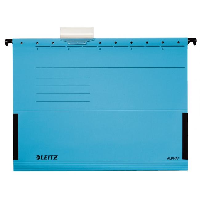 Leitz ALPHA hanging case with blue sides