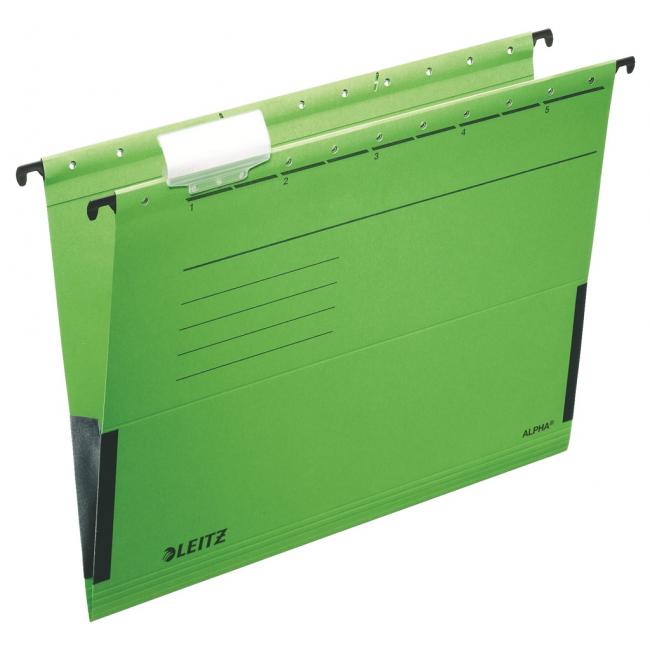 Leitz ALPHA hanging case with green sides