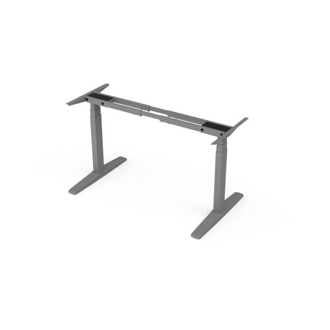 Table base BASIC, height adjustable, 2-motor, 120-160cm x80 cm, color gray RAL 9006