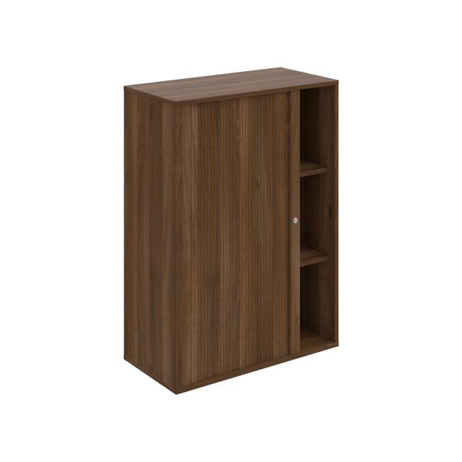 [ON138076] Drive shelf cabinet, 80x111x40 cm, walnut/walnut, lock