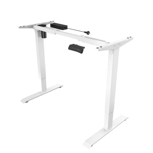 Table base BASIC, height adjustable, 1-motor, 100-160x50-80 cm, color white RAL 9016