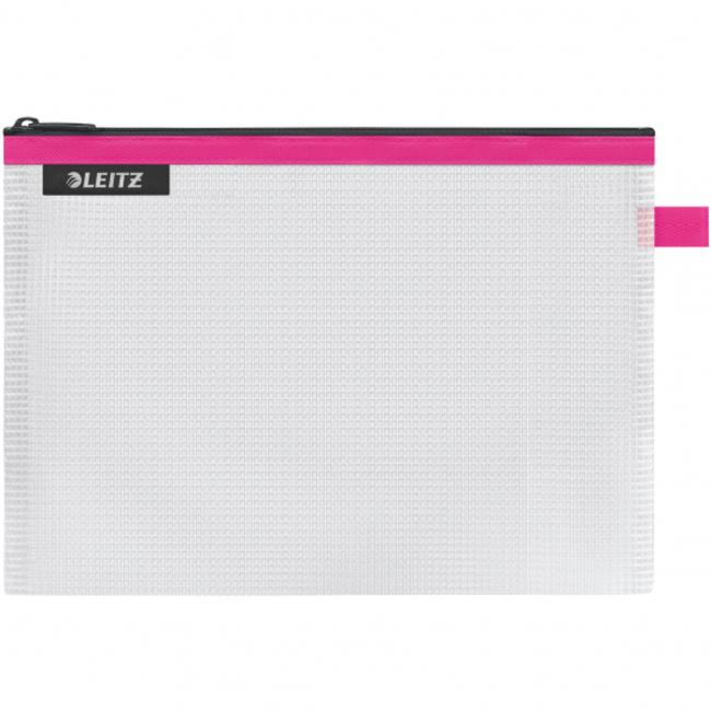 Plastic bag with zipper Leitz WOW medium pink