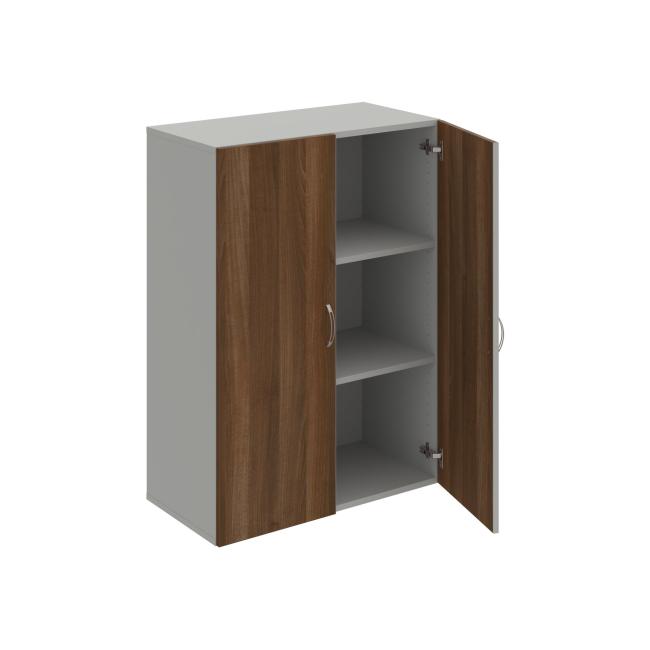 Drive shelf cabinet, 80x111x42 cm, walnut/grey