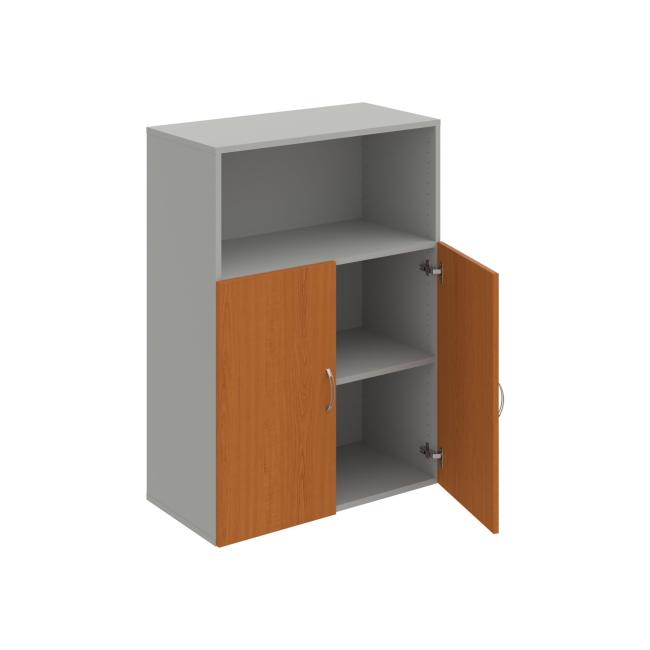Drive shelf cabinet, 80x111x42 cm, cherry/grey