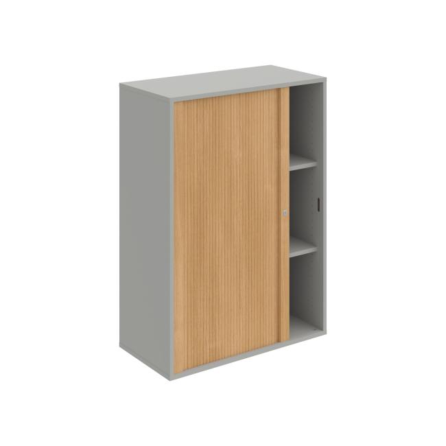 Drive shelf cabinet, 80x111x40 cm oak/grey, lock