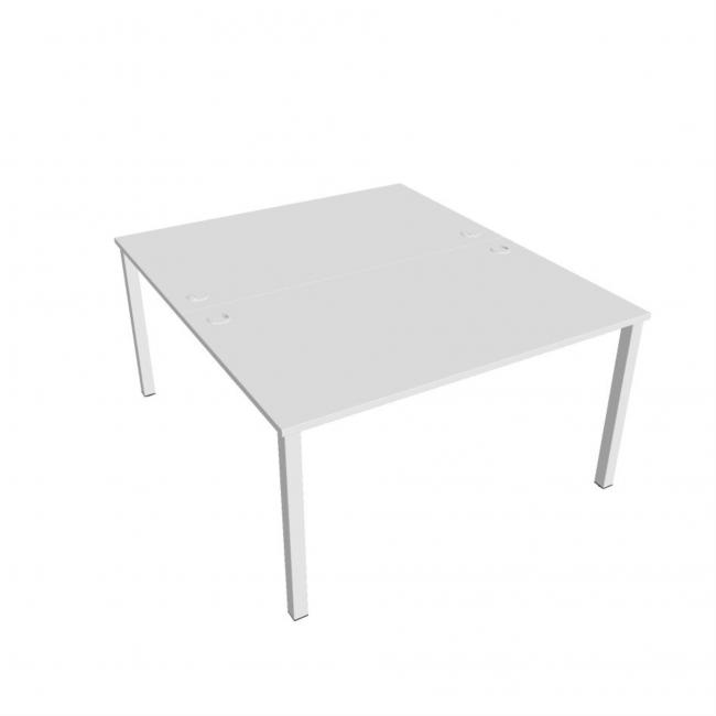 [ON140293] Uni work table, double, 140x75.5x160 cm, white/white
