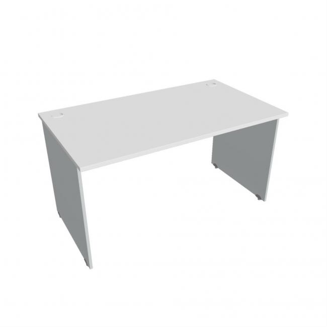 Gate desk, 140x75.5x80 cm, white/grey