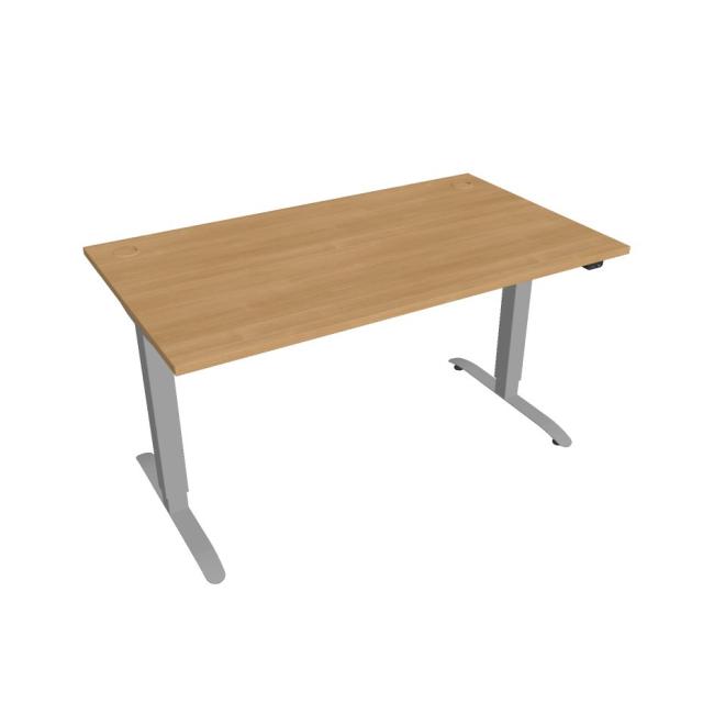 [ON140542] Motion desk, ZO, 2S, 140x70.5-120.5x80 cm, oak/grey