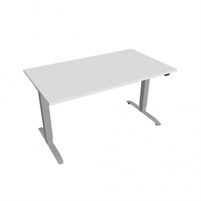 Motion desk, ZO, 2S, 140x70.5-120.5x80 cm, white/grey
