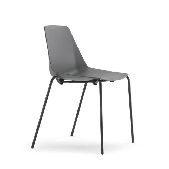[AN202400] Com dining chair, legs black RAL9017, anthracite gray RAL 7011