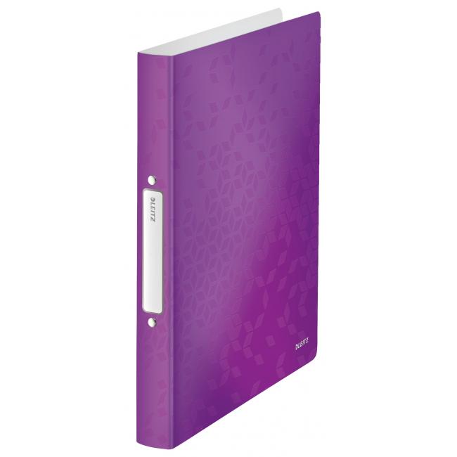 Binder 2-ring Leitz WOW all-plastic purple