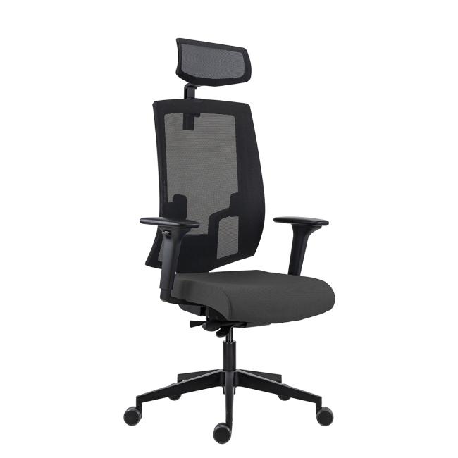 [AN290010] Kancelárske kreslo LAPEL Alu PDH, podrúčky, BN6 antracit