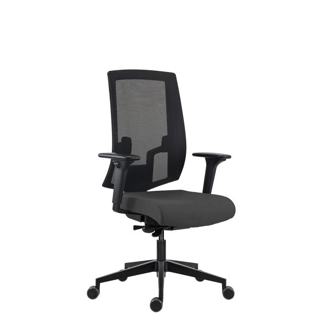 [AN290015] Kancelárska stolička LAPEL Alu, podrúčky, BN6 antracit