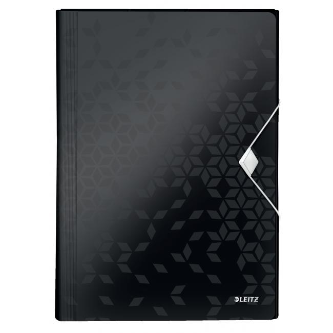 [ES458995] Plastic briefcase with compartments Leitz WOW black